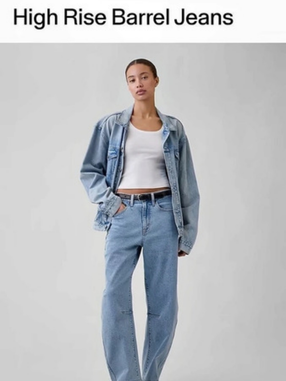 Gap Factory High Rise Barrel Jeans Barrel Leg Jeans in Blue Like New 00